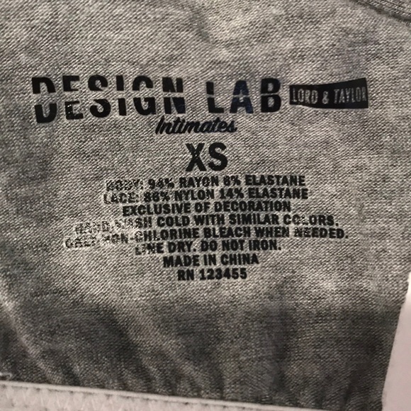 Sale!Design Lab szXS grey/white laced bralette top - Picture 5 of 5